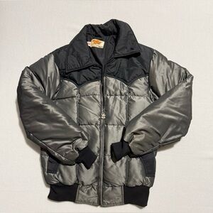 Comfy USA Charcoal and Black Puffer Jacket
